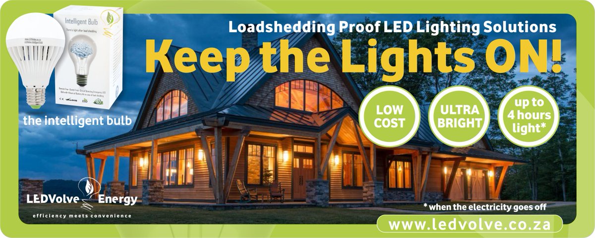 LEDVolve's tweet photo. LEDVolve | Keep the lights ON!
#LEDVolve #IntelligentBulb #LoadShedding #lightbulb #LightingSolutions #cirobertson https://t.co/9sskUeySlP