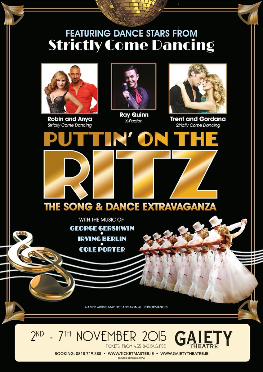Great opening last night. <a href="/Theritztour/">PUTTING ON THE RITZ</a> continues tonight at the Gaiety Theatre. Tickets from <a href="/TicketmasterIre/">Ticketmaster Ireland</a>