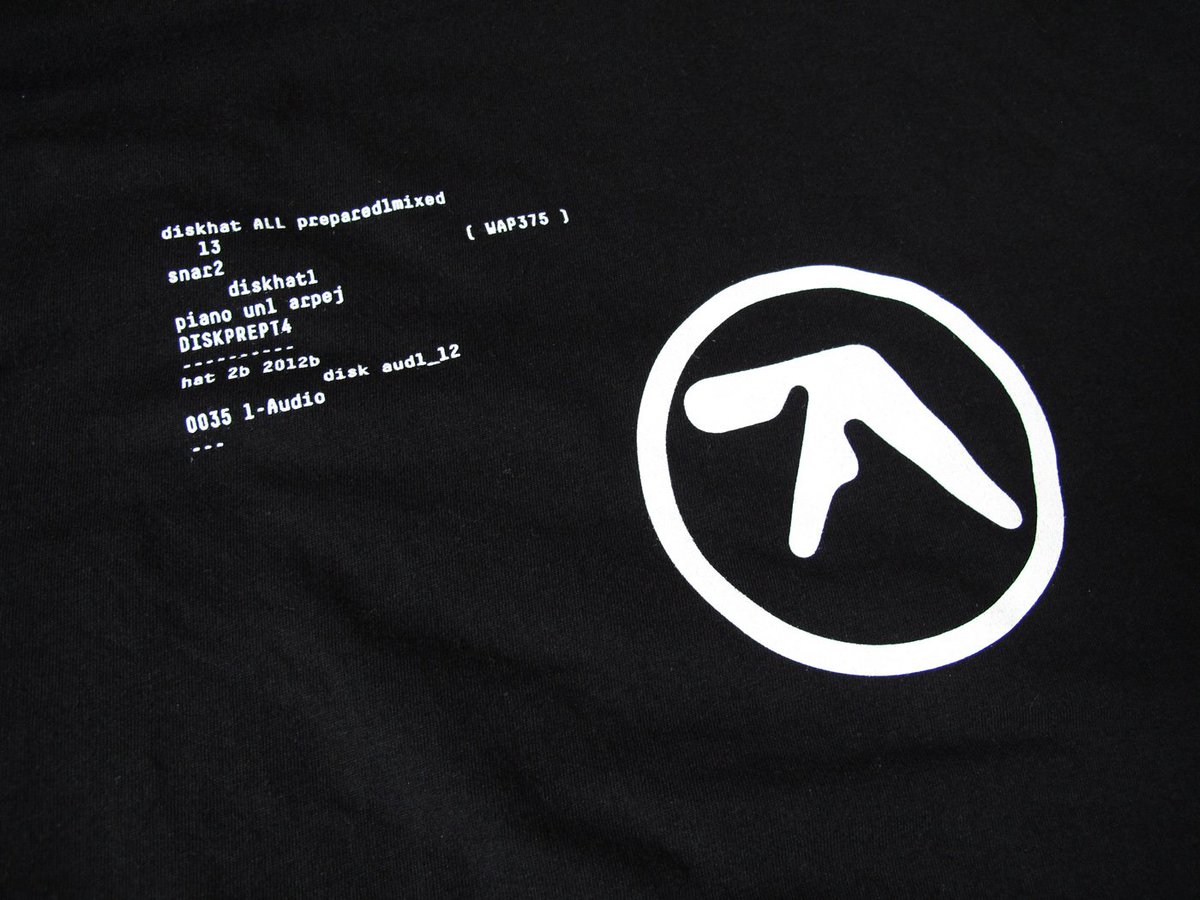 WarpRecords's tweet photo. Four new @AphexTwin T-shirt designs are available to preorder on @BleepBot – https://t.co/f0bMTyLFDF https://t.co/TTWPvu4ica