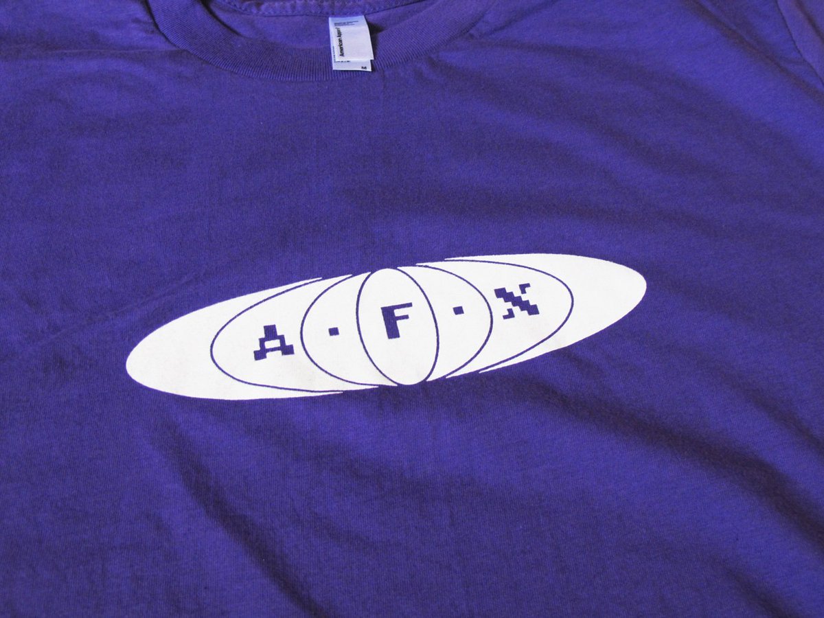 WarpRecords's tweet photo. Four new @AphexTwin T-shirt designs are available to preorder on @BleepBot – https://t.co/f0bMTyLFDF https://t.co/TTWPvu4ica