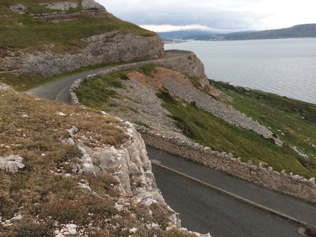 OfficialWRC's tweet image. The first stage of @WalesRallyGB WRC TV recce is complete. SS18 - Great Orme. Beautiful scenery but a tricky road.