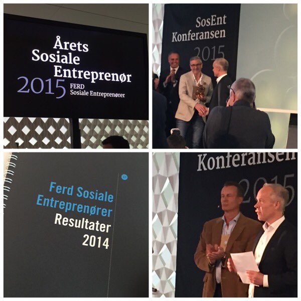 SiO gratulerer #GammelNok som #åretssosialeentreprenør2015 #sosent2015 #KUTTgourmet <a href="/matvett/">Matvett.se</a> <a href="/kompassogco/">Kompass&Co</a> <a href="/sdg_oslo/">Scandinavian Design Group</a>