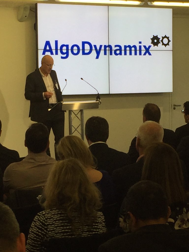 3DFinTech's tweet photo. Getting down to business - #algodynamix 's mentor introducing them @3DS_UK https://t.co/i6hfDxVLY4