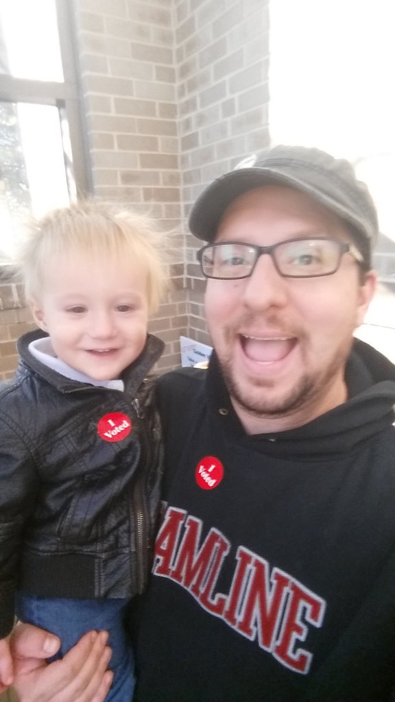 jkCallawayYAY's tweet photo. He's got a beast of a cold (and he's 20 months old) and he STILL Voted! @HashtagRoundup #UnlikelyExcusesNotToVote https://t.co/VcFTE7uXer