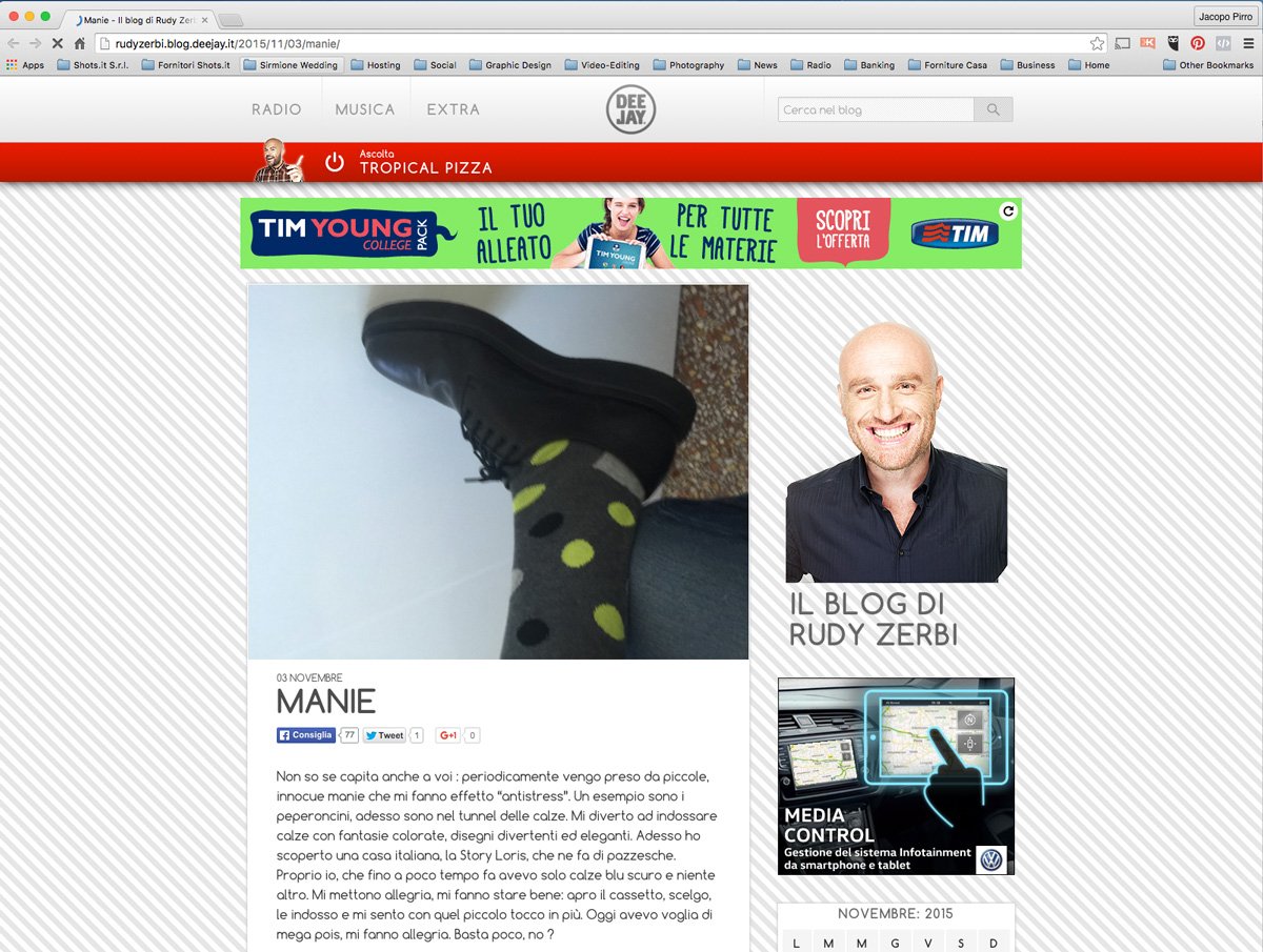 StoryLoris's tweet photo. Anche il simpaticissimo @RudyZerbi apprezza i prodotti Story Loris! Grazie per la citazione nel tuo blog #storyloris https://t.co/GlycR4LL68