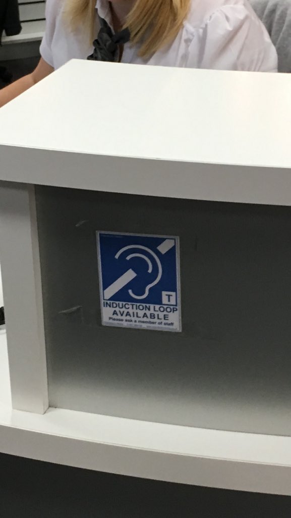 LetsLoopDerby's tweet image. Sign showing that a loop is available at the Derby Bus Station. Staff knowledge great and loop working! #Loop2015