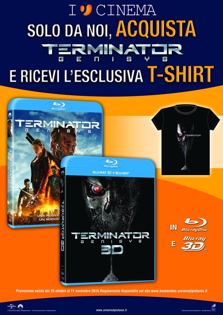 UniversalPicsIt's tweet photo. Non perdete la maglietta di #TerminatorGenisys nei punti vendita @UnieuroNews! #TerminatorIT #RITORNA https://t.co/Z2UTMwNotG