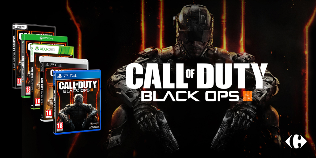 CarrefourFrance's tweet photo. 🎮Gamers, COD #BlackOps3 sera dispo à 50,50€ en hyper dès le 05/11-20h, ou précommande online https://t.co/71hlU00gMv https://t.co/a2uzHmPIzc