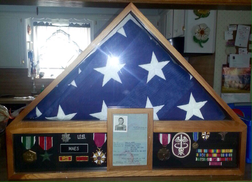 So glad we got grandpas flag and medals are done now