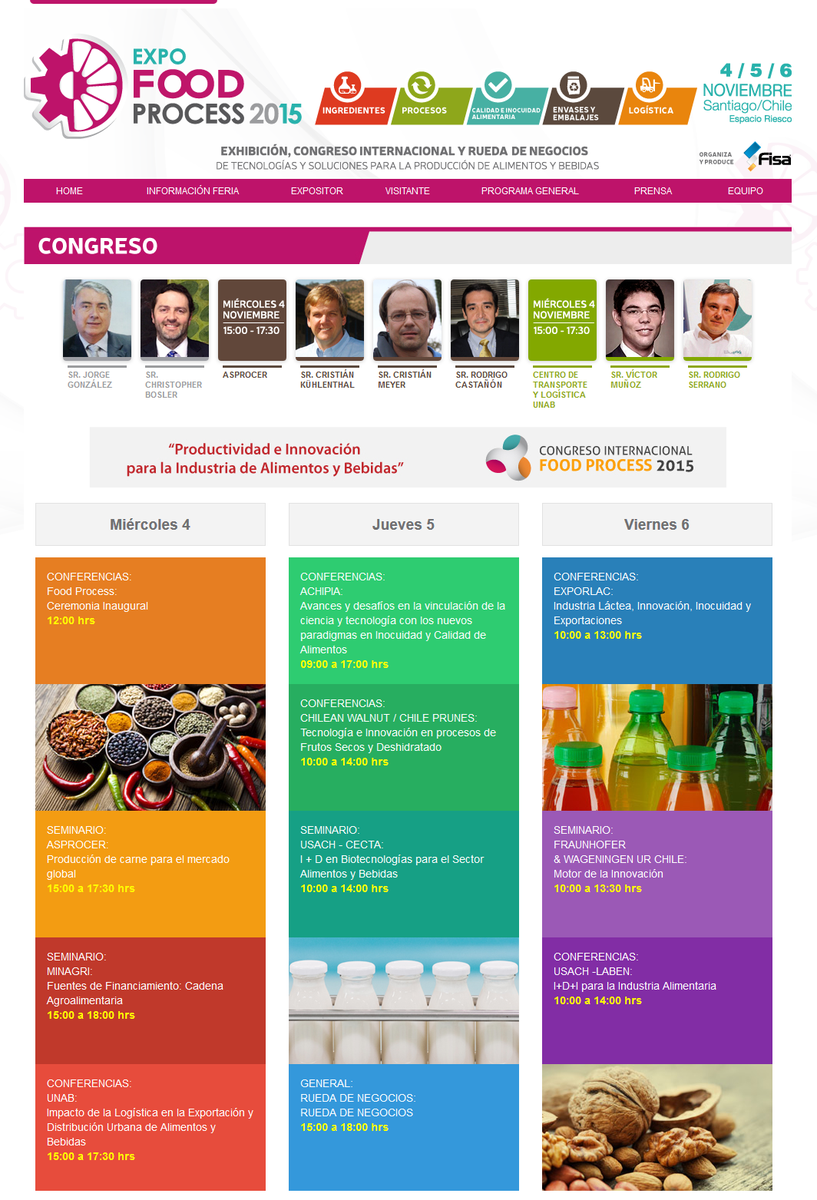 Conozca todo lo que se discutirá en el Congreso Internacional <a href="/FoodProcess2015/">FoodProcess</a>, visitando bit.ly/1Pjy2Jt