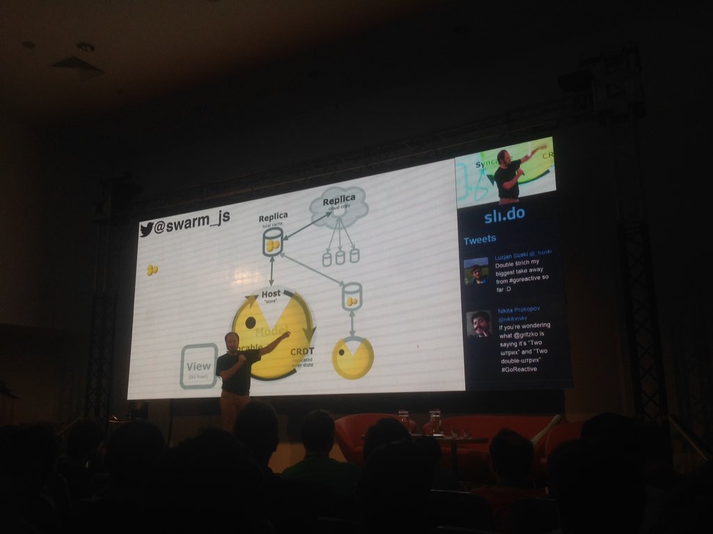 Packmans! Great tool to make complex thing look easier <a href="/gritzko/">Victor Grishchenko</a> #GoReactive