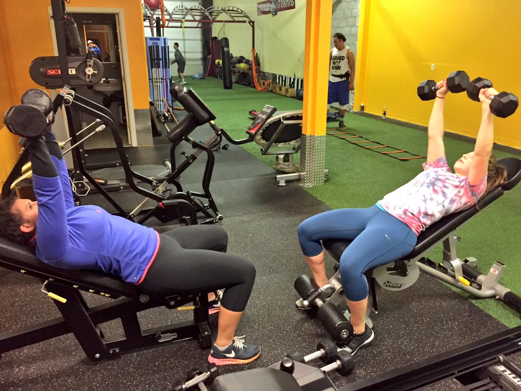 JBBarnes23's tweet photo. HilHi Spartan Cheerleaders Caroline Vames and Sierra Medak for always training hard early mornings. proballerfitness https://t.co/sdgek9Vu3M