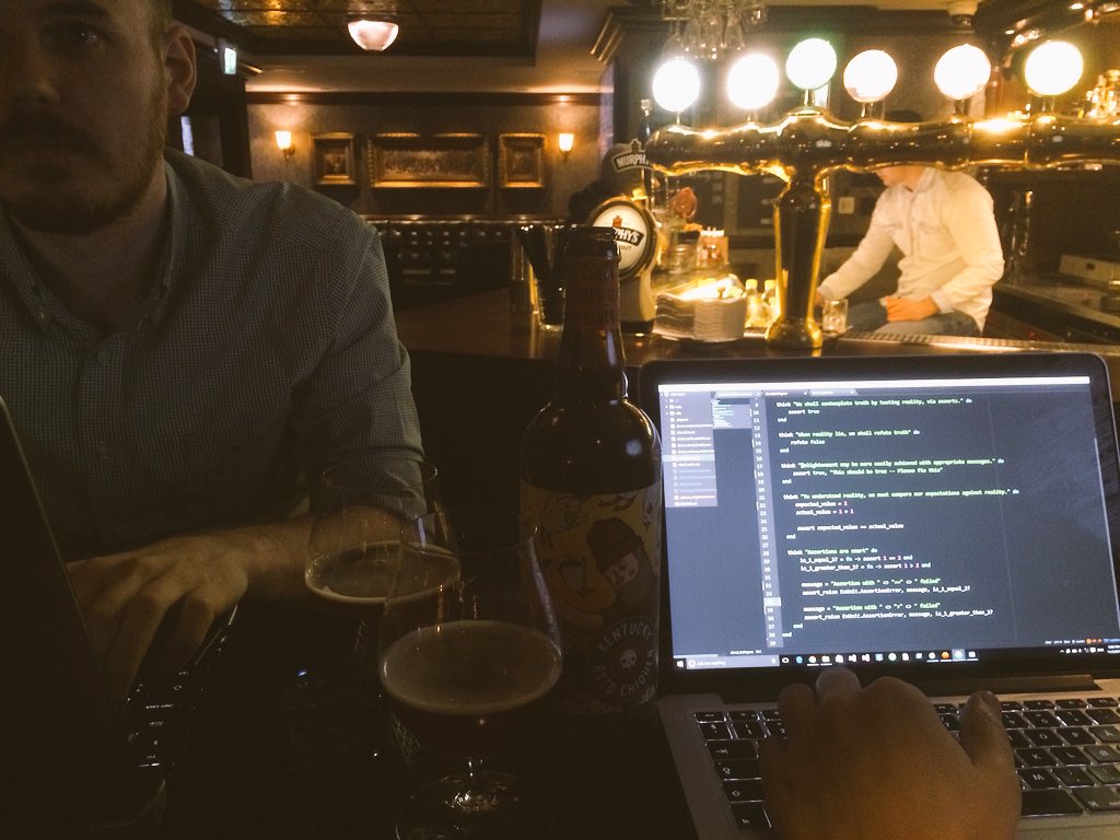 <a href="/serbrech/">Stéphane Erbrech</a>: The beer is our elixir!
With <a href="/davidlindblad/">David Lindblad</a> and <a href="/PSvens/">Per Svensson</a> 🍻
#myelixirstatus