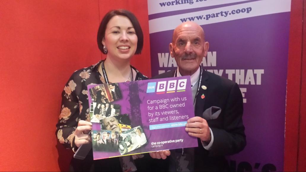 ScotCoopParty's tweet photo. Great to see @MonicaLennon7 &amp; Ian Miller supporting our People's BBC campaign #scotlab15 #YourBBC https://t.co/SOoFJnlOWk