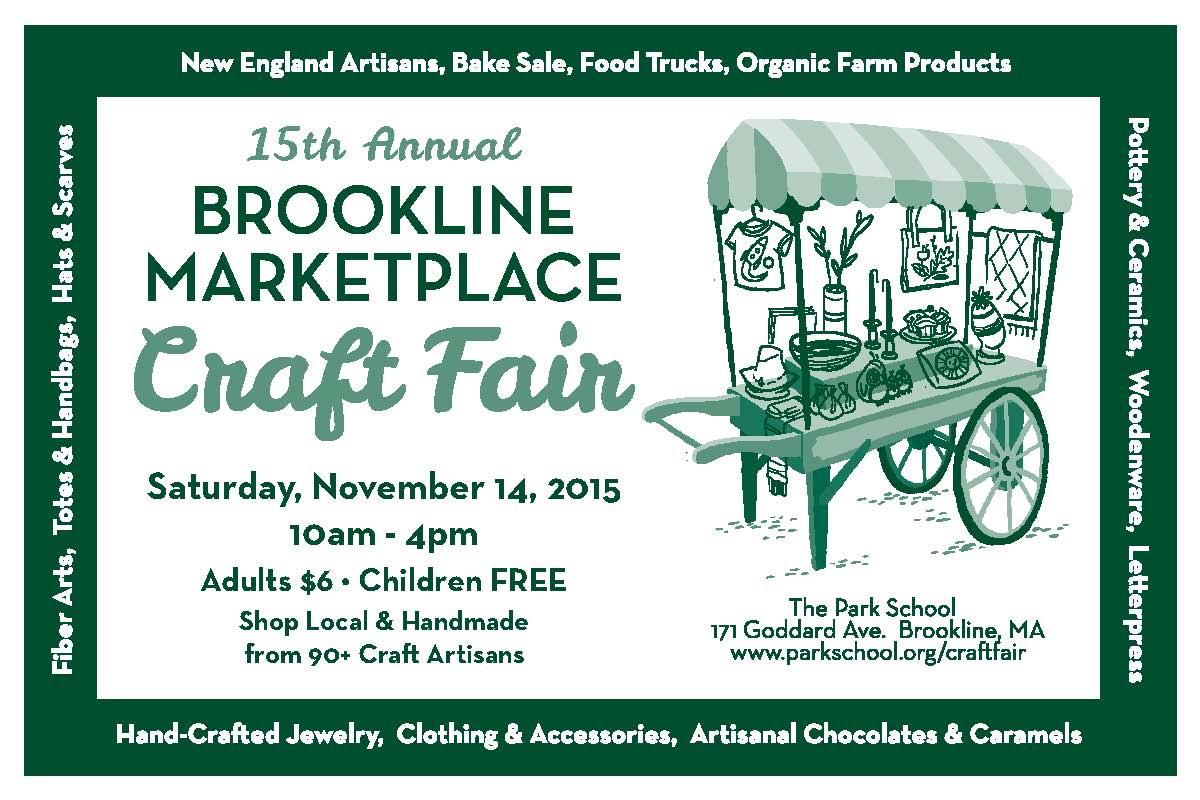 BrooklineMkt's tweet photo. Getting ready for this year's @BrooklineMkt Craft Fair! Pls. join us: Nov 14 10-4pm at Park School! 90 vendors! https://t.co/v3uu5qr4Va