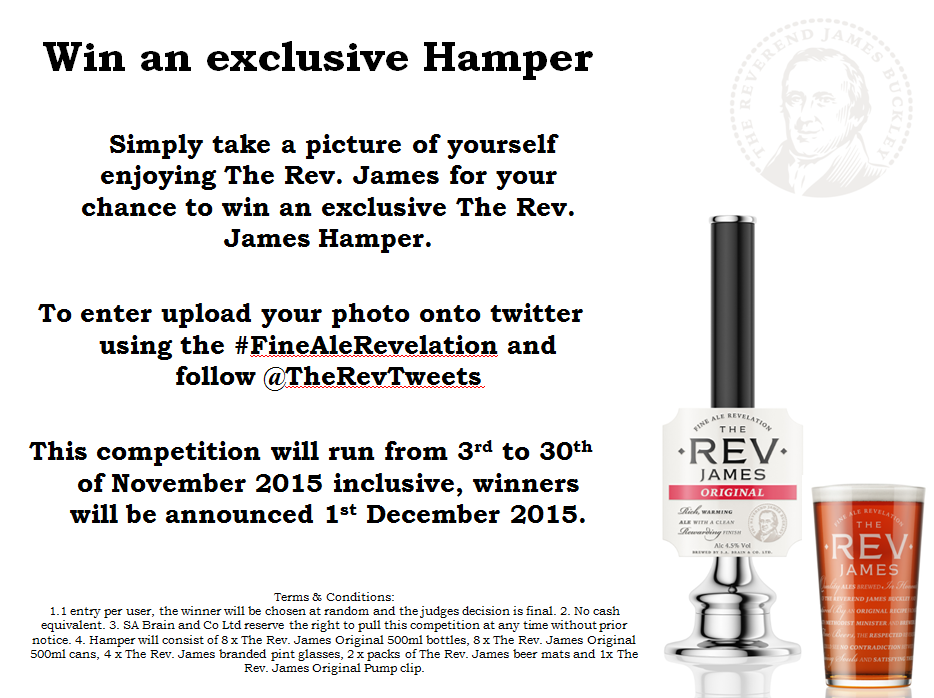 TheRevTweets's tweet photo. I'm feeling generous. This glorious hamper could be yours just show me yourself enjoying my ale #FineAleRevelation https://t.co/tfJsViH1ig