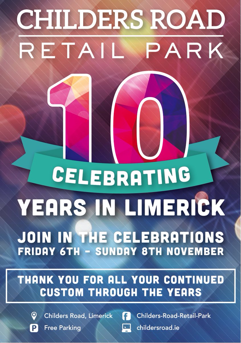 ChildersRoad's tweet image. Tune into @LimLive95fm this week for great prizes to celebrate @ChildersRoad #10YearsLimerick #LovePrizes #Party!!!