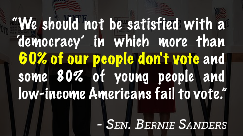 Election Day should be a national holiday so that everyone has the time and opportunity to vote.
