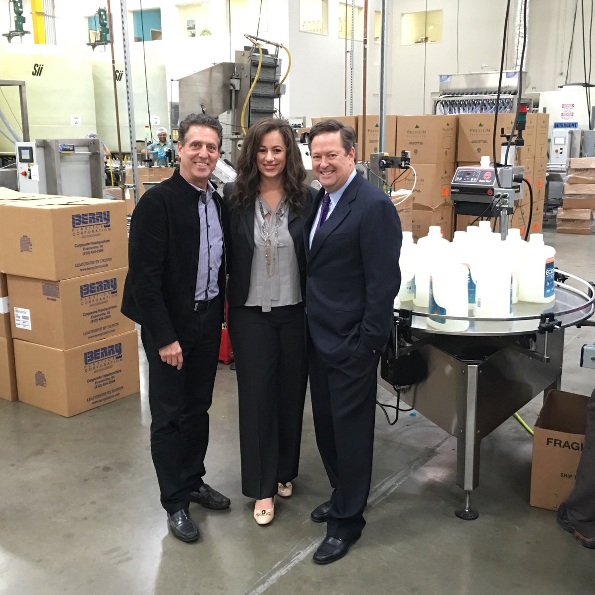 Kvlahakis's tweet photo. Such a pleasure having @SamOnTv &amp; @guy4tv visit us in Cypress today! Showing them how #ECOS is made sustainably. https://t.co/zyRE9rJZy9