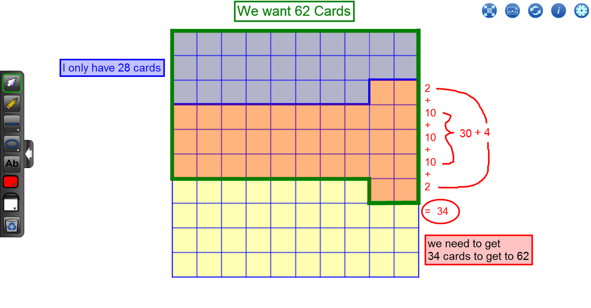Sample solution to card problem for #mmmmECOO session at BIT 15 featuring the mathies Notepad tool