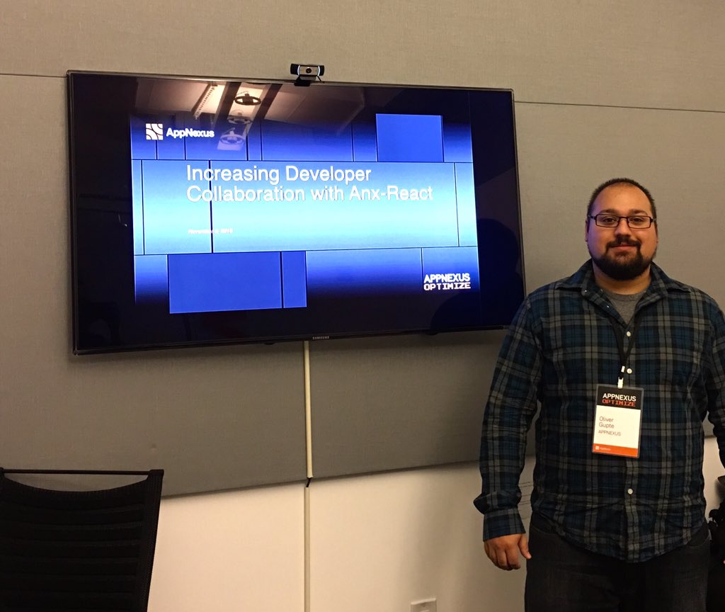 olivergupte's tweet photo. talking about anx-react today at #AppNexusOptimize https://t.co/eChhrDfO2L