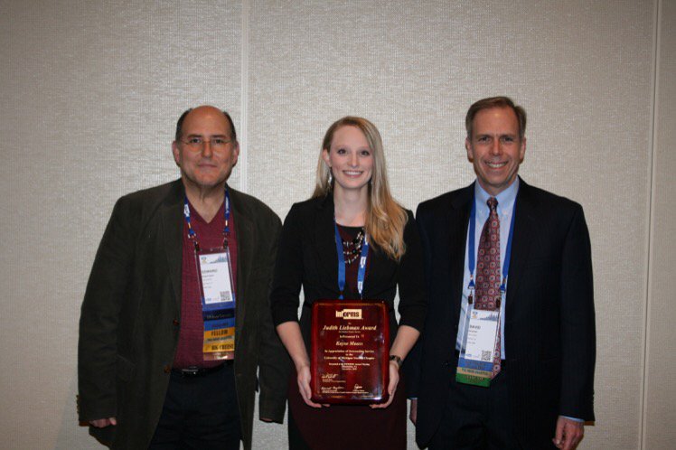 KayseMaass's tweet image. Thanks @INFORMS2015 for the Judith Liebman award. It has been an honor to be part of @INFORMS_at_UM #informs2015