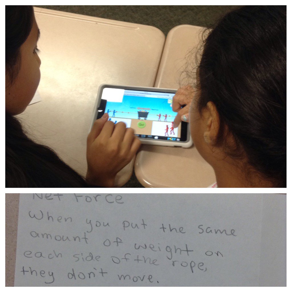 LearnwithLarkin's tweet photo. Building knowledge for new Force&Motion unit using 1 of my fav websites! #studentobservations #takeaways @SWAWCPSS https://t.co/I5yNVOqE5V
