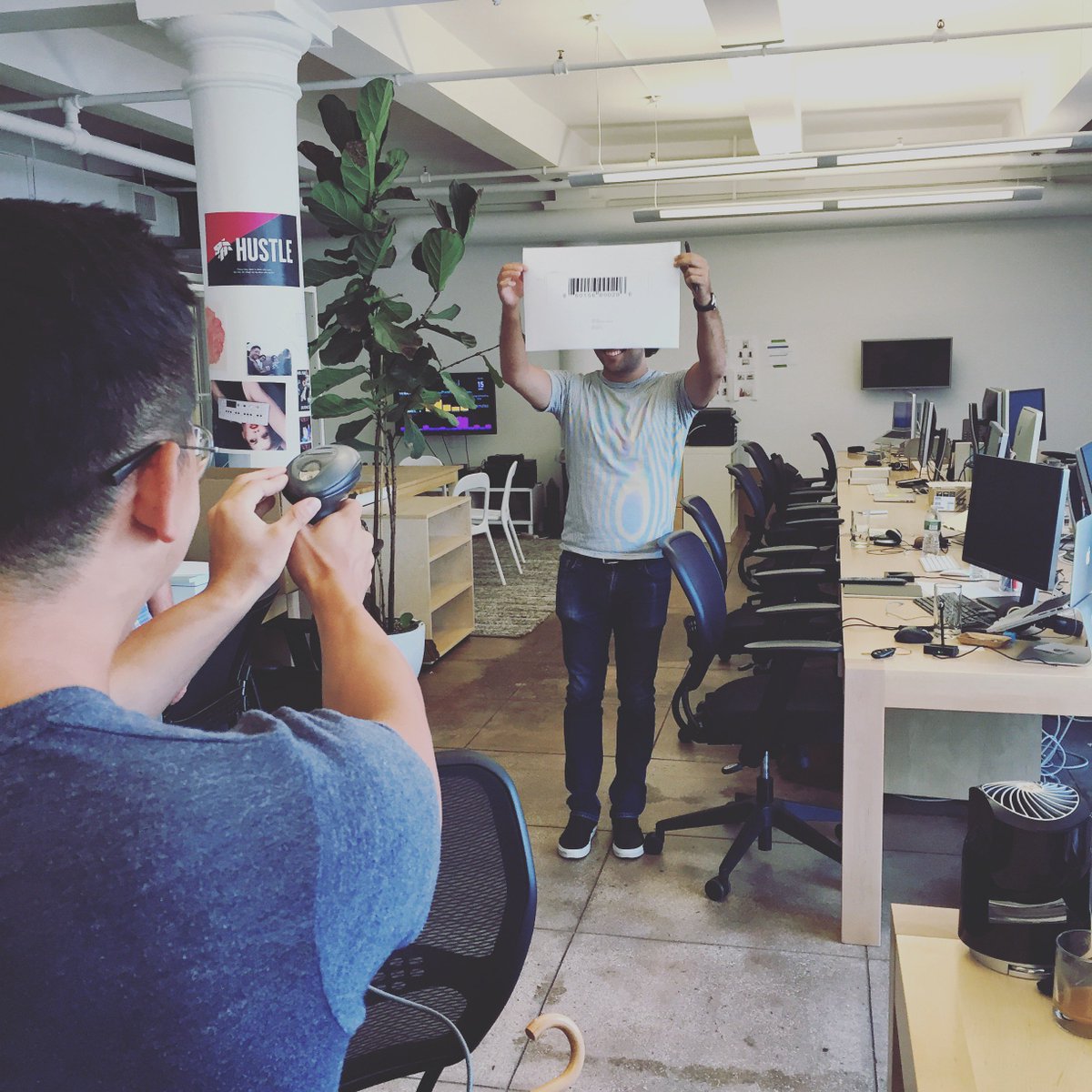 RaySuperRemote's tweet photo. Barcode target practice. #My3WordHappiness #raymakers https://t.co/nBw0IPJt8e