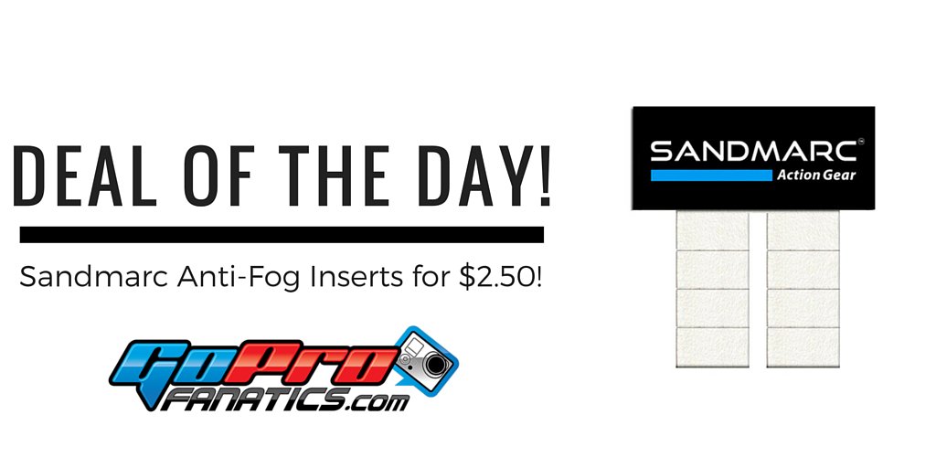 GoProFanatics's tweet image. 1 DAY ONLY! Sandmarc Anti-Fog Inserts for $2.50: bit.ly/1Q3Nr28 #gopro #goprofanatics