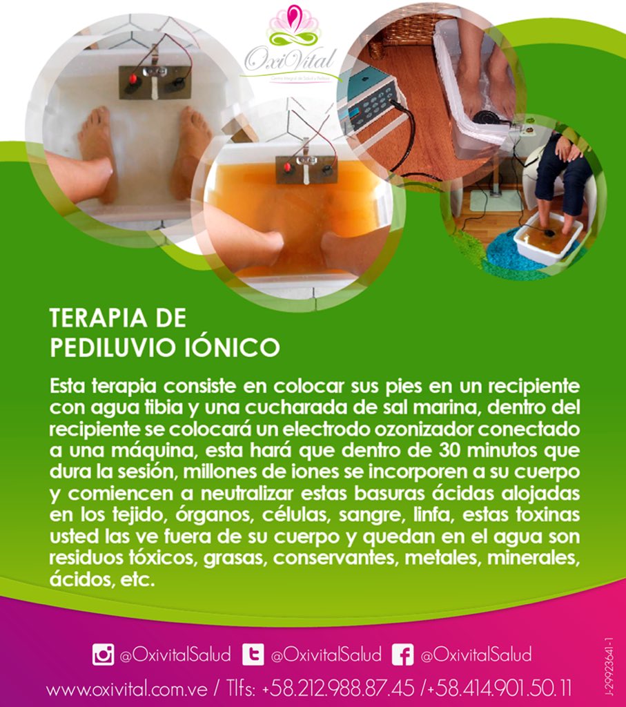 OxivitalSalud's tweet photo. Conoce en qué consiste la Terapia de #PediluvioIónico #salud https://t.co/XfeDVriHhf