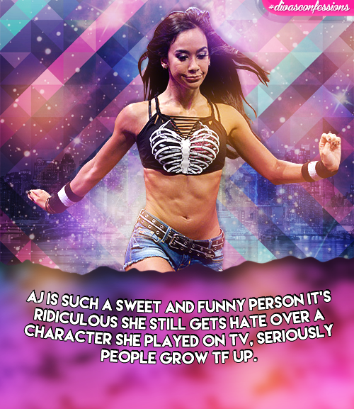 GraceAllen138's tweet photo. "@DivasConfession: AJ is such a sweet and funny.. #DivasConfessions https://t.co/H2jQDrCZfC"

Like seriously who can hate aj