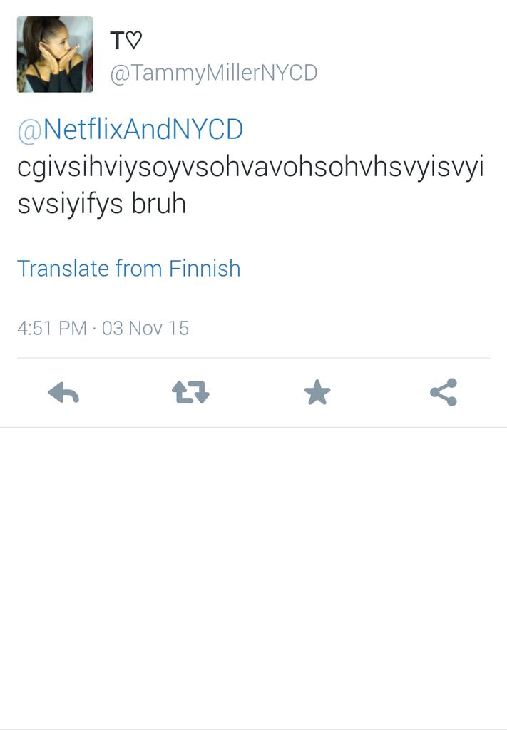 NetflixAndNYCD's tweet photo. @TammyMillerNYCD Do you speak Finnish? https://t.co/lJlJFkymDo