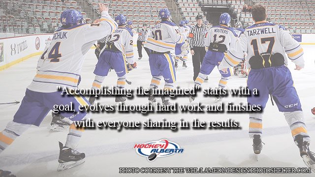 HockeyAlberta's tweet photo. Coach Mentor @BarryMedori on experiencing the thrill of victory as a team #HockeyForLife #AlbertaBuilt #CoachQuotes https://t.co/Et9yjIN637