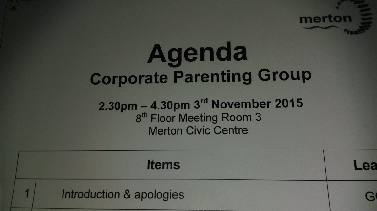 Corporate Parenting, taken seriously by Merton councillors #thinkchild