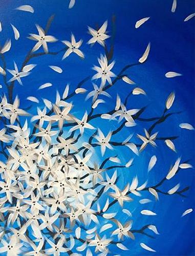 PaintNitePhilly's tweet photo. A Sky Full of Petals #DrinkCreatively #paintnite https://t.co/3nC16RmoR5