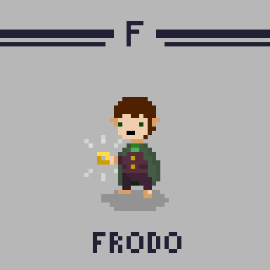conejoconc's tweet photo. F is For Frodo #PixelABC #pixelart #TheLordOfTheRings https://t.co/F735VVA7uO