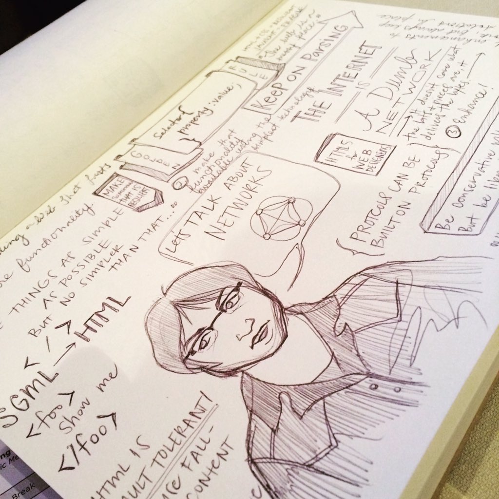 kellydiaz's tweet photo. Jeremy Keith @adactio talks about networks, protocols, and building things that are resilient. #aeasf https://t.co/ZzQiJYwEJ4