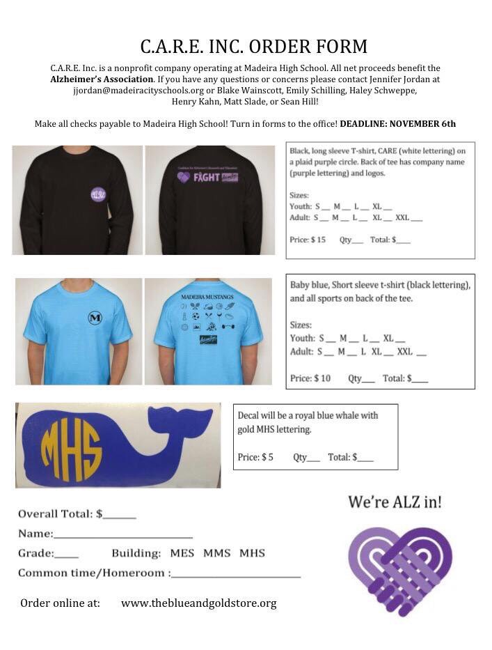 Care_Inc2015's tweet photo. 🚨 ALERT 🚨 The price of our shirts are CUT IN HALF‼️ Short sleeves are $5 and long sleeves are $7! Order by FRIDAY! https://t.co/yGY0sOZF6z