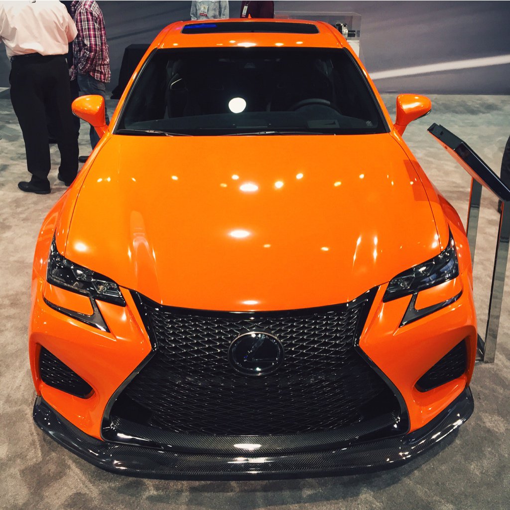 Lexus GS F in Molten Pearl with Sumero carbon fiber lip #TLEsema #lexusSEMA