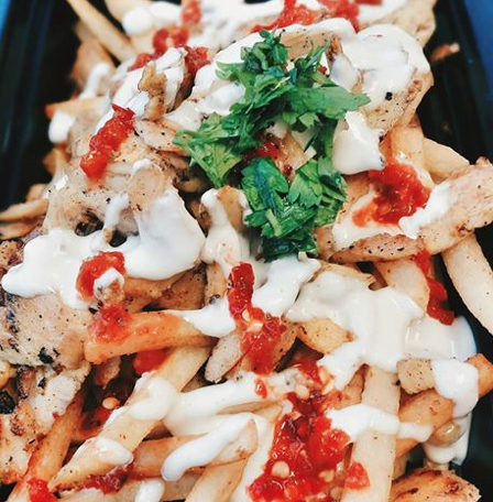 DineNewport's tweet photo. Shawarma fries… now on #DamasqCafe's secret menu!  #CoronadelMar  #CdM  #DineNB https://t.co/GIyOOujUJA