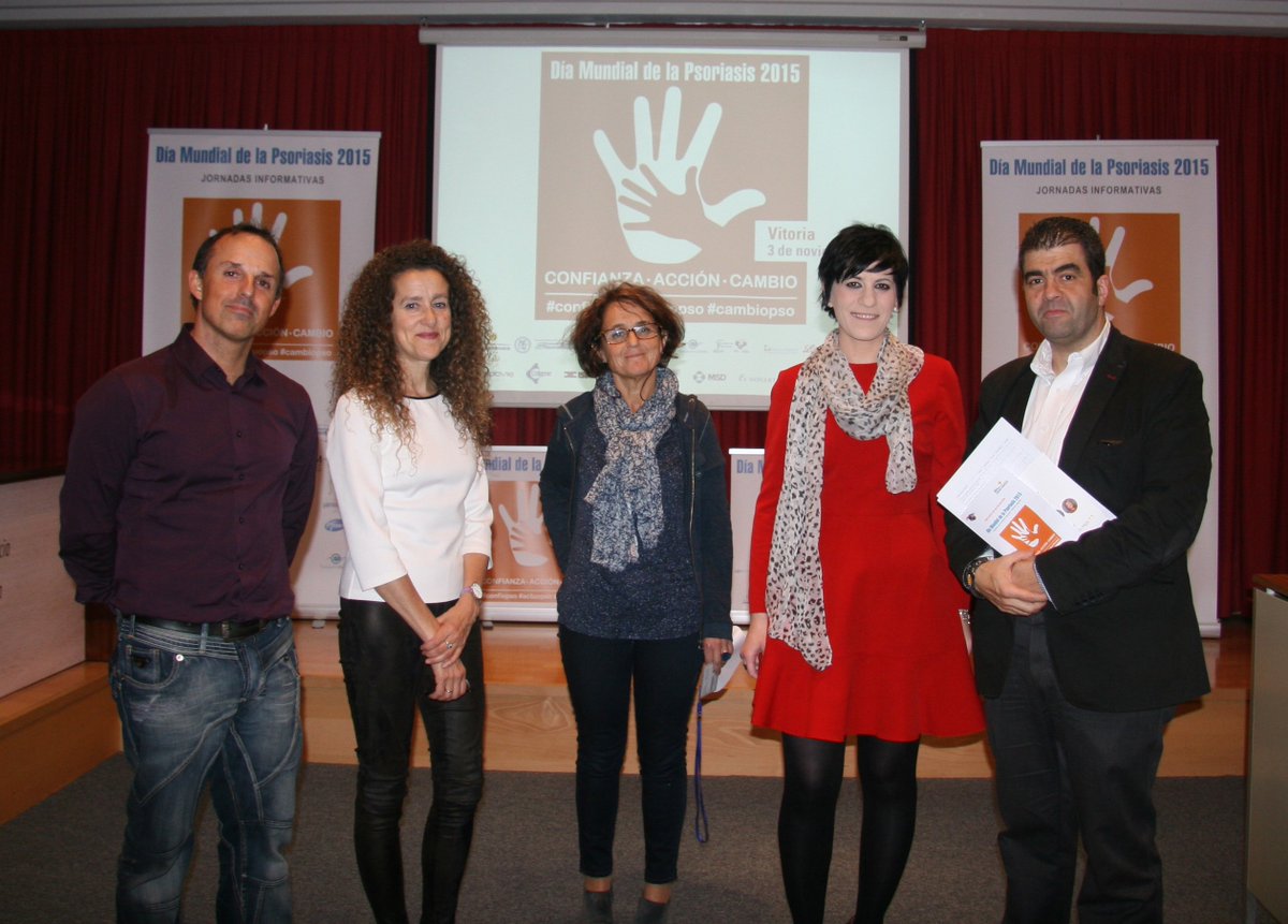 accionpsoriasis's tweet photo. Para los q no estéis allí, os presentamos ponentes jornada #WPD15 #Vitoria ¡Gracias colaborar! #confiopso #ihopepso https://t.co/veLmeFqOLD