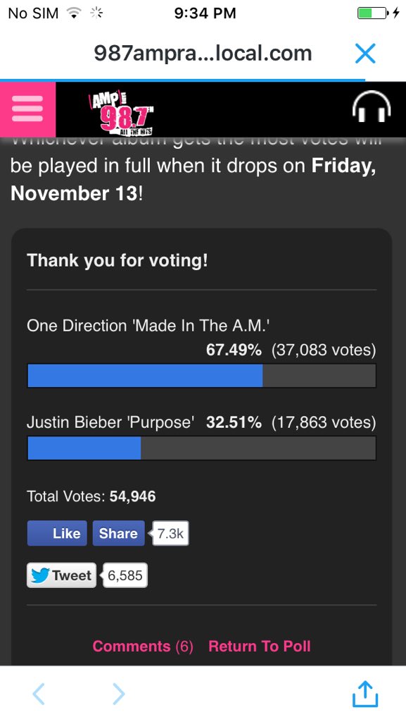 1D_VoteUpdated's tweet photo. بيكون ترويج رهيب للألبوم لو شغلوها بنفس اليوم الي بينزل فيه الالبوم عشان كذا صوتو بليز. 

https://t.co/DTn8Sav1Kz https://t.co/4sZ9Cem7Ax