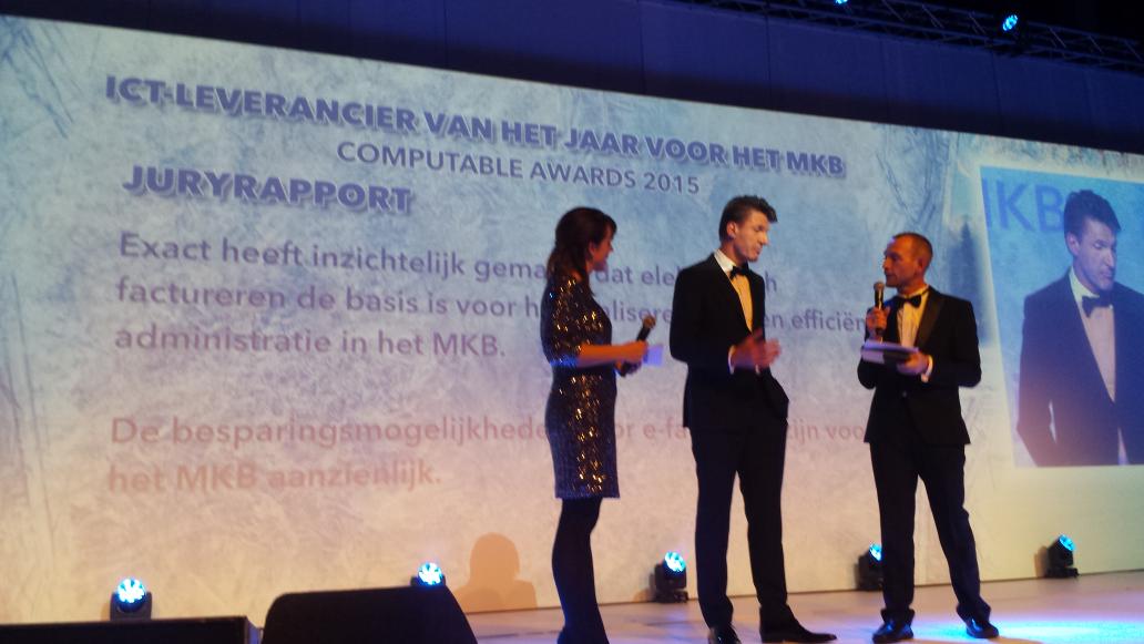 HHarst's tweet photo. Trots! #Exact is de winnaar van @ComputableAward ICT leverancier van het jaar voor het #MKB! https://t.co/IwD0Ed5HJT