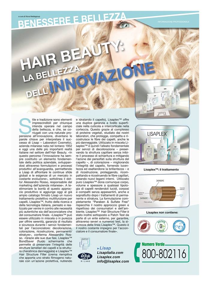 lisapitalia's tweet photo. Have you arleady see our pubblication about Lisaplex™ on Novella 2000 magazine?  Read here. #lisaplexofficial https://t.co/95vY41jAtW