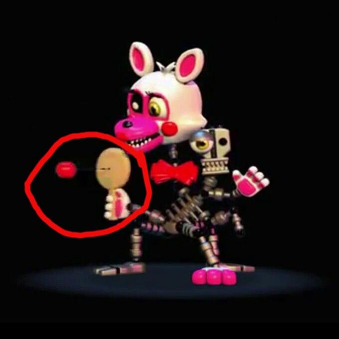 DFonov's tweet photo. I think that one of Mangle hanged himself in his toy?? https://t.co/R65veRyUUT