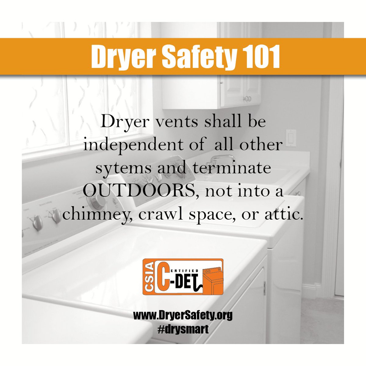 DryerSafety's tweet photo. Dryer Safety 101 (tip #3) Learn more at https://t.co/6PU15lLpQR . #DrySmart #CDETCertified https://t.co/ShM19b0cuo