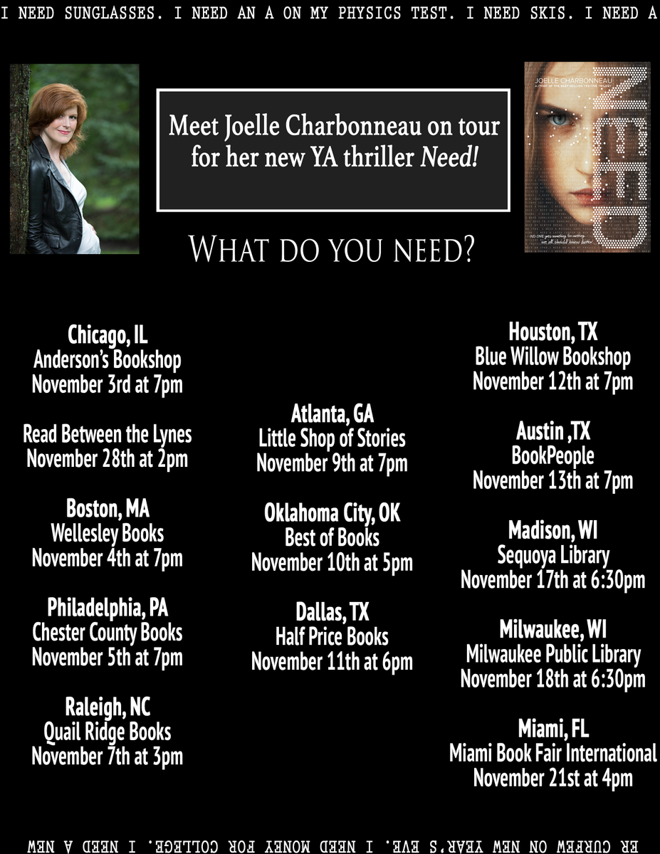 ClarionBooks's tweet photo. Is @jcharbonneau headed to a city near you on her NEED tour? Share your event photos with #WhatDoYouNeed. https://t.co/AMqnkNmD7i