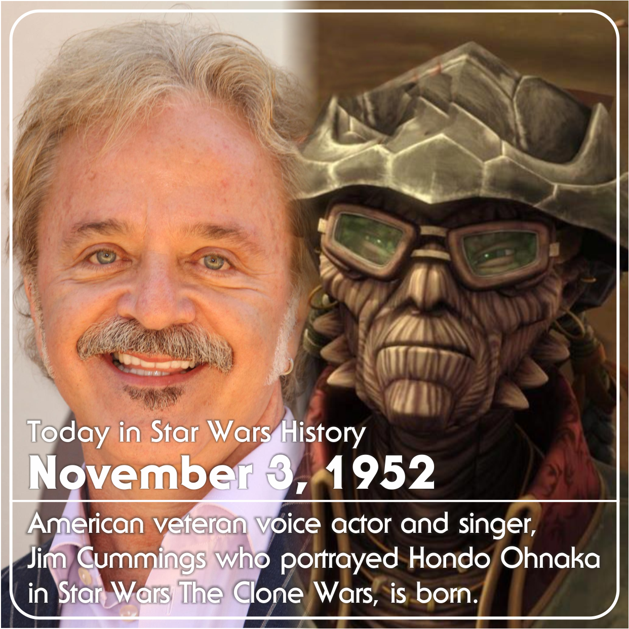 November 2, 2015 American veteran voice actor Jim Cummings is born. Happy Birthday! 