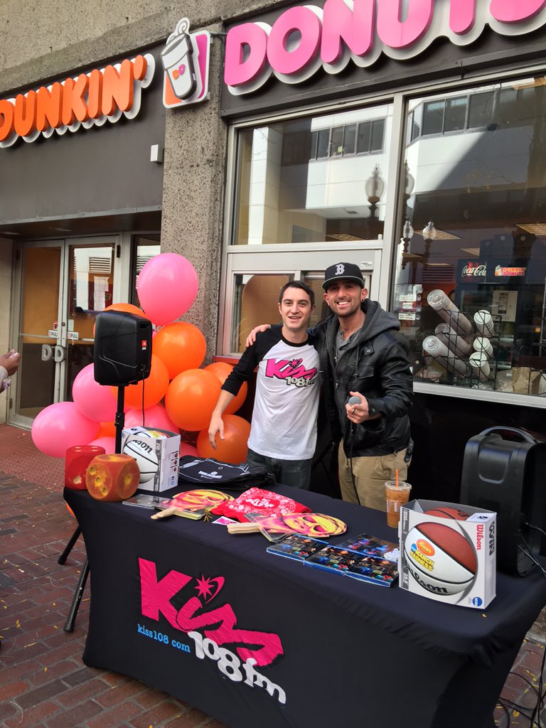 redsoxdad's tweet image. @MikeyVOnAir @Kiss108 great to meet you at the @DunkinBoston #NationalSandwichDay