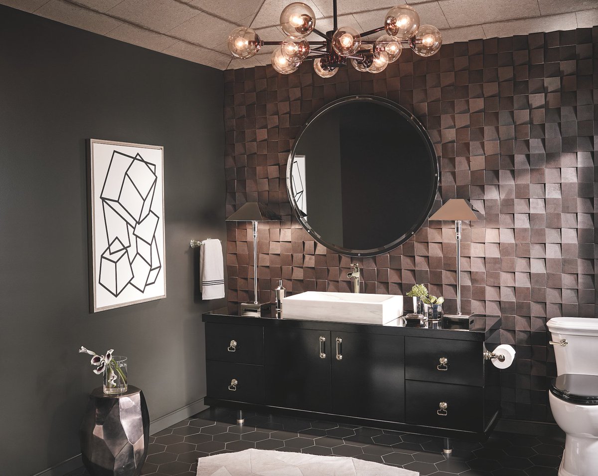 brizo's tweet photo. #Blogger19 @Maison21 crafted this #bath to complement the Rook™ collection's stately roots. https://t.co/aXTvgZLs5M https://t.co/wKiutq8Bo2
